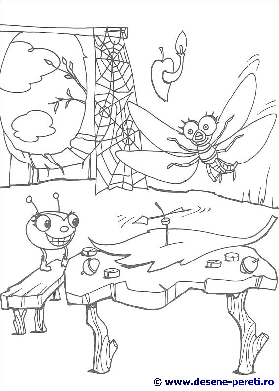miss spider desene colorat